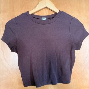 Garage Plum Crop Top